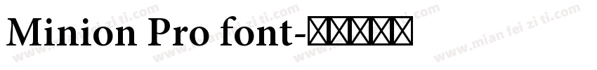 Minion Pro font字体转换
